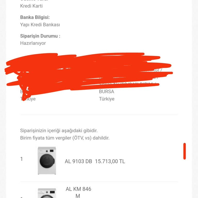 Altus Kurutma Makinesi Teslimat Sorunu Ve Yetersiz Müşteri Hizmetleri