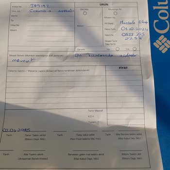 Columbia Marka Ürünlerde Kalite Ve Müşteri Hizmeti Hayal Kırıklığı