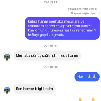 Siparişim Kayboldu Ve İletişim Sorunları Yaşadım