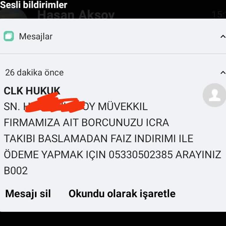 Yanıltıcı Borç Mesajı Ve Hukuksuz İşlemler