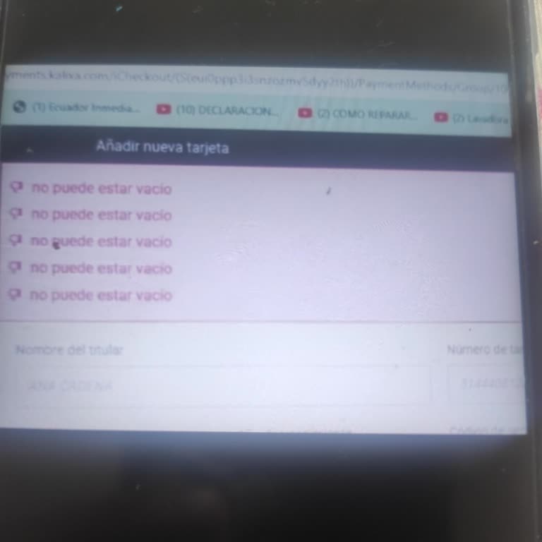 Problemas de pago en el sitio web de VFS Global, solicito asistencia