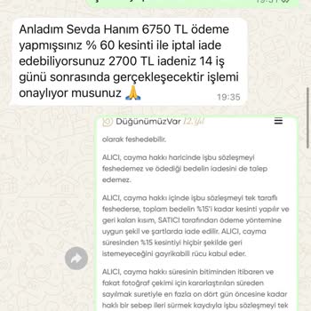 Düğün Çekimi İadesinde Gecikme Sorunu