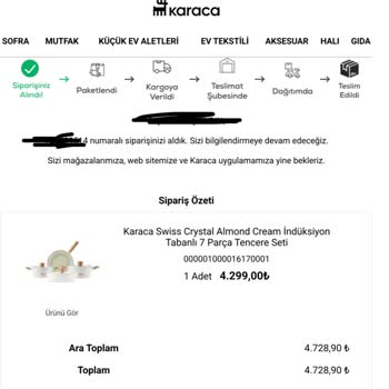 Karaca Züccaciye Yanlış Ürün Ve Geciken Para İadesi Sorunu