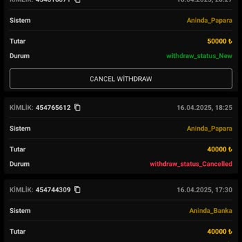 Güvenilmez Site: Para Çekimi Engellendi Ve Yanıltıcı Bilgi Verildi