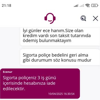 Sigorta Poliçe Bedeli İadesinde Gecikme Ve İletişim Sorunu