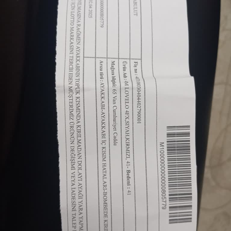 Garanti Kapsamındaki Ayakkabıda Topuk Sorunu