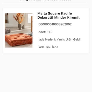 Yanlış Ürün Gönderimi Ve Ücret İadesi Sorunu