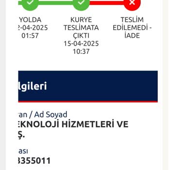 Vivense Siparişim Teslim Edilmeden İade Edildi