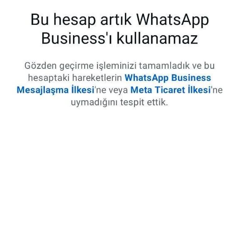 WhatsApp Business Hesabımız Haksız Yere Kapandı