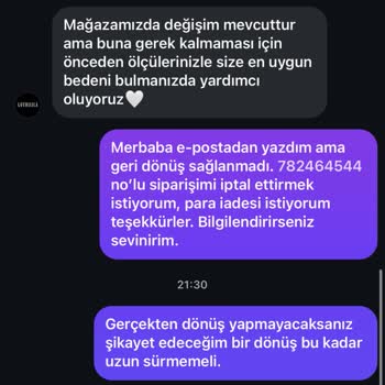 İptal Edilen Sipariş Ve İletişim Sorunları