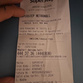 SuperStep Ayakkabı Kalitesi Ve Müşteri Hizmetleri Hayal Kırıklığı