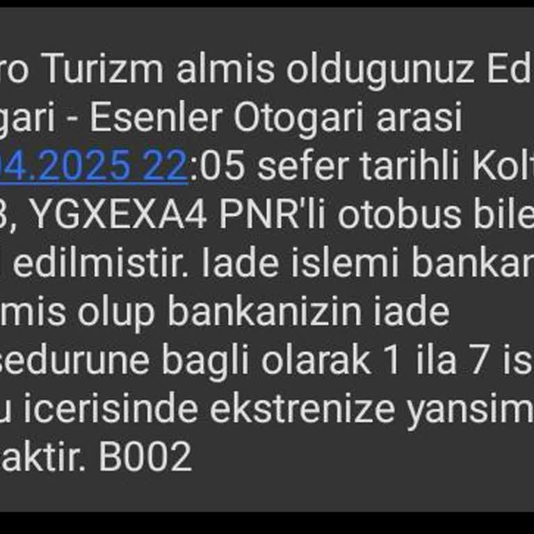Geciken İade: Metro Turizm Bilet İptal Sorunu