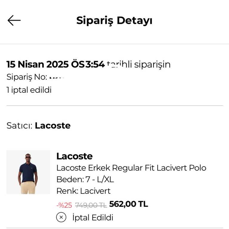 İndirimli Ürün Siparişinin Bilgilendirme Olmadan İptali