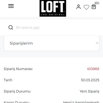 Sipariş Verildi, Ürün Kargolanmadı: Loft'tan Memnuniyetsizlik