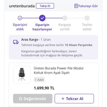 Geciken Kargo Ve Yetersiz Müşteri Hizmetleri