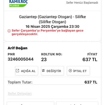 Kamil Koç'ta Bilgilendirme Eksikliği Ve Ekstra Maliyet