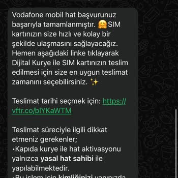 Vodafone'dan Gelen Şüpheli Mesajlar Ve Güvenlik Endişesi