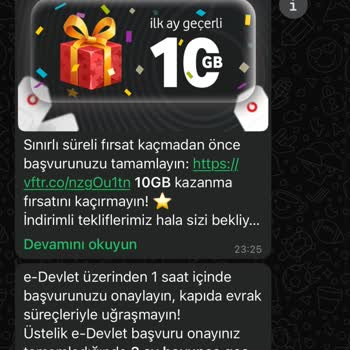 Vodafone'dan Gelen Şüpheli Mesajlar Ve Güvenlik Endişesi