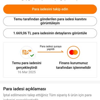 Temu'dan İade Beklerken Mağdur Oldum