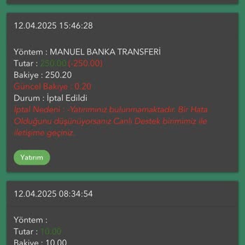 Anında Banka İşlemlerinde Sorun Yaşıyorum