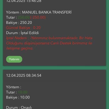 Anında Banka İşlemlerinde Sorun Yaşıyorum