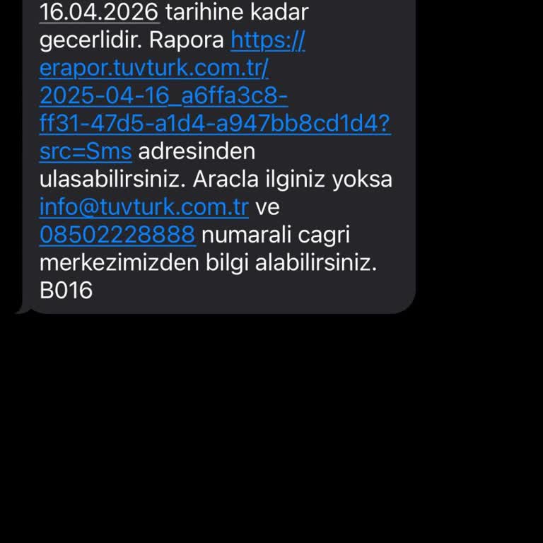 Yanlış SMS Bildirimi: Üzerime Kayıtlı Araç Yok