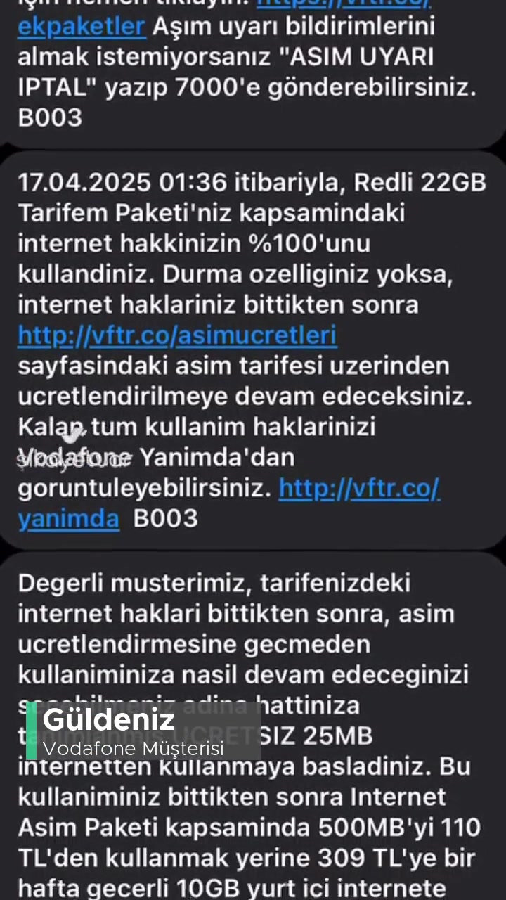 Vodafone Gece Uyurken Aşım Mesajı Göndererek Faturaya Yansıtma videonun kapak resmi