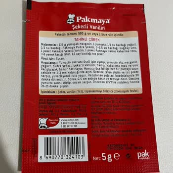 Pakmaya Vanilya Paketi Boş Çıktı!