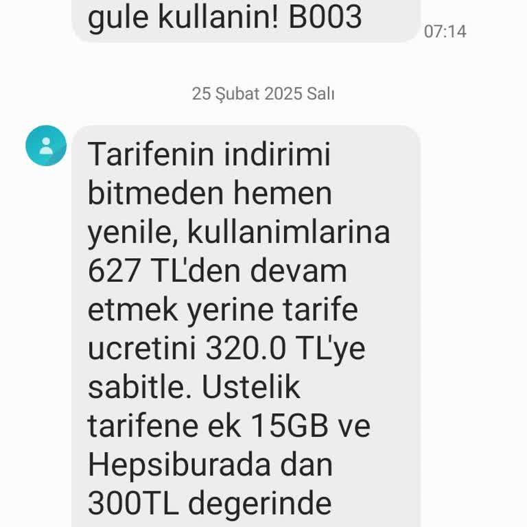Tarife Yenileme Şoku: 150 TL'den 320 TL'ye