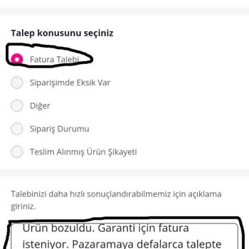 Pazarama Fatura Talebi Karşılanmayan Ürün: 4 Aylık Mağduriyet!