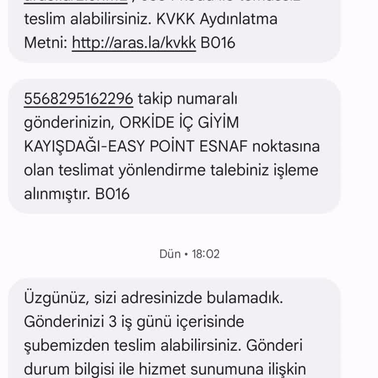 Aras Kargo'nun Yanıltıcı Mesajları Ve Zorlaştırılan Teslimat Süreci