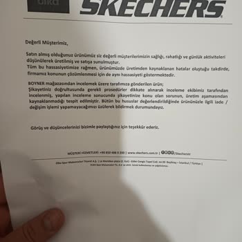 Skechers Ayakkabıda Üretim Hatası Ve Red Edilen Değişim Talebi