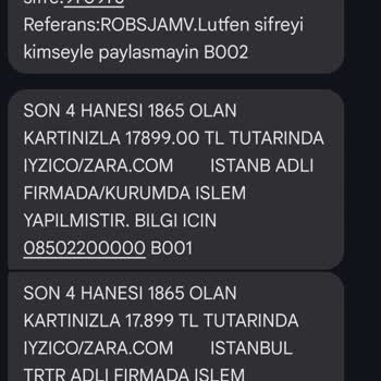 Zara'da İzinsiz Kredi Kartı Kullanımı