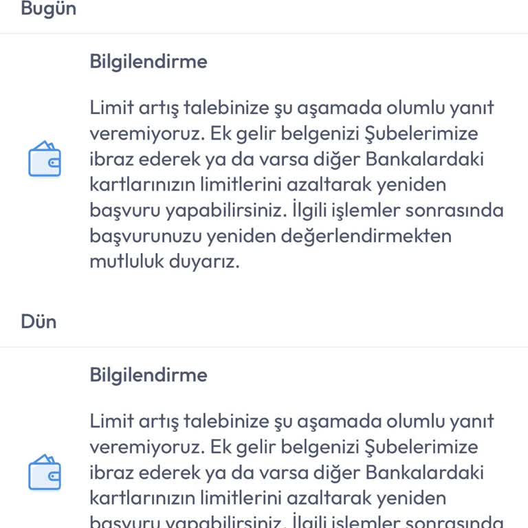 Kredi Kartı Limit Artışında Çifte Standart