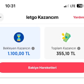 Letgo Cüzdanımda Kalan Paramı Alamıyorum
