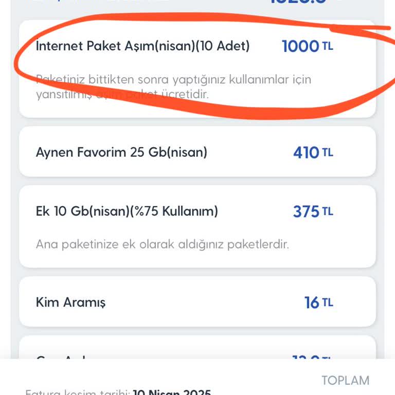 Faturasız Paket Aşımı Şoku: 1000 TL Ek Ücret!
