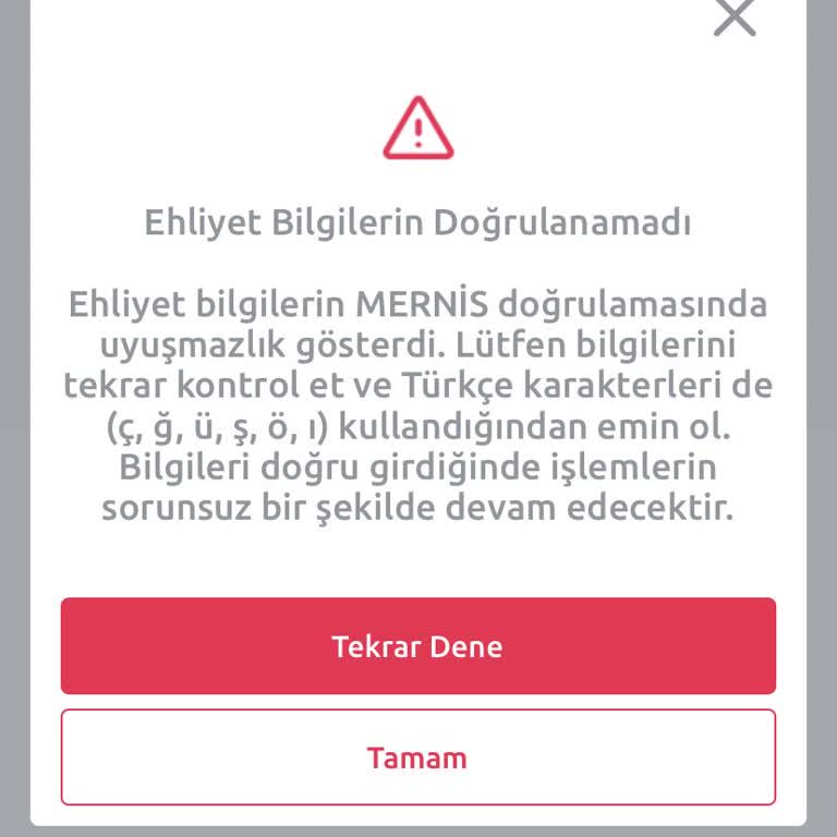 Tiktak Uygulamasında Ehliyet Doğrulama Sorunu Ve Müşteri Hizmetlerine Ulaşamama