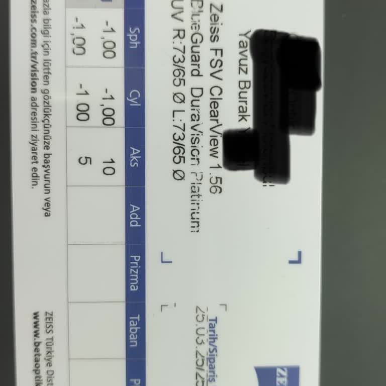 Beta Optik Zeiss Gözlük Camlarındaki Kalite Sorunu Ve İade Talebi