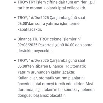 Troy Coin Transferinde Mağduriyet