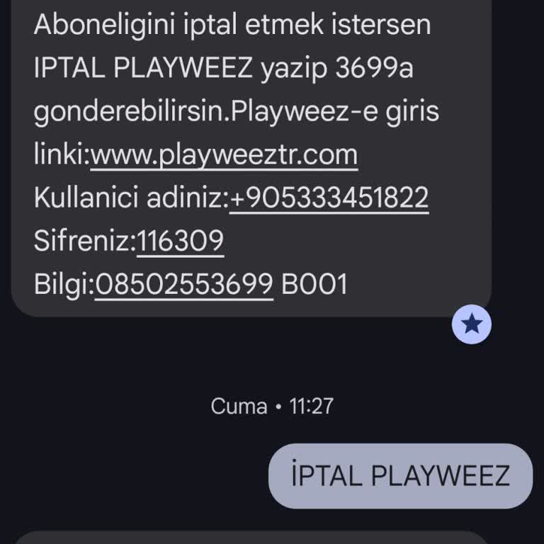 Yanlışlıkla Başlatılan Playweez Aboneliği Ve İade Talebi