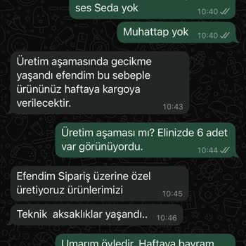 Melensa Firması İle Sipariş Ve İade Sorunları