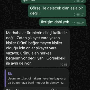 Melensa Firması İle Sipariş Ve İade Sorunları