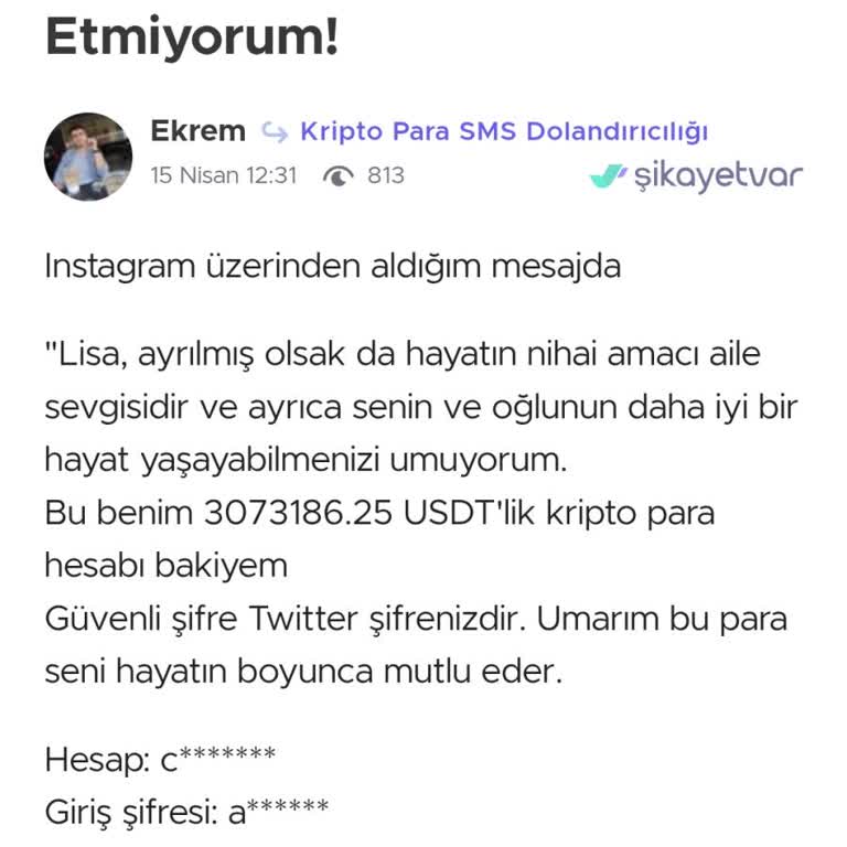 Gönderilen Mesajla İlgim Yok