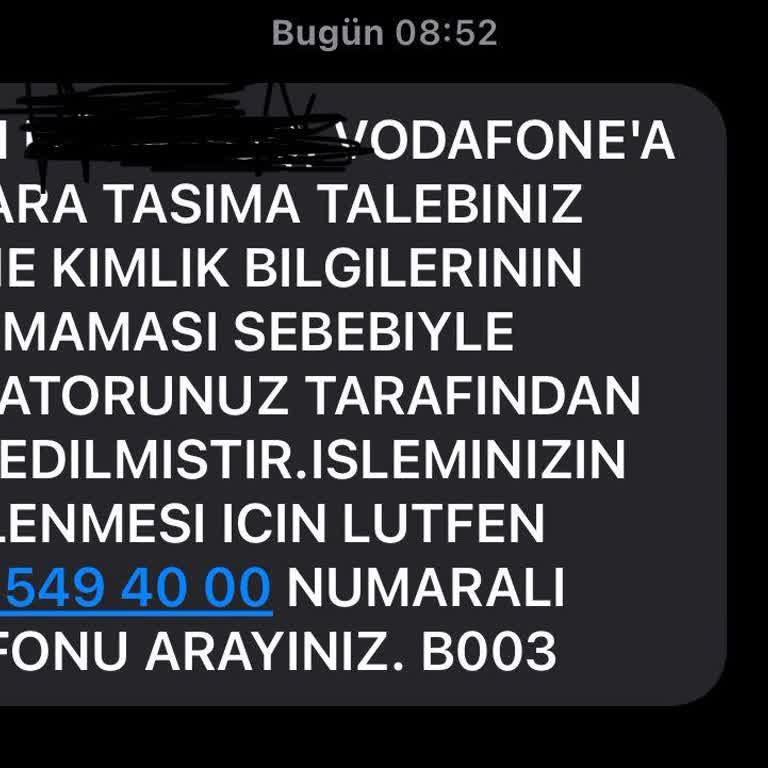 Numara Taşıma İşleminde İletişim Sorunu