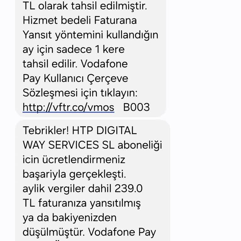 Yanlış Abonelik Ücretiyle Karşılaştım