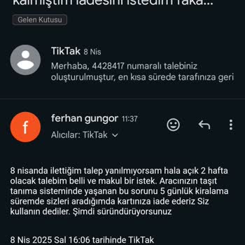 Tiktak Araç Kiralamada Yakıt İadesi Sorunu Ve Müşteri Hizmetleri Çıkmazı