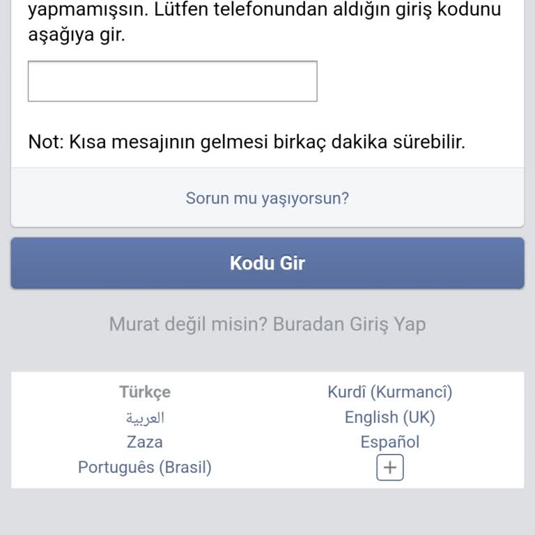 Facebook Giriş Sorunu: Güvenlik Kodu Gelmiyor