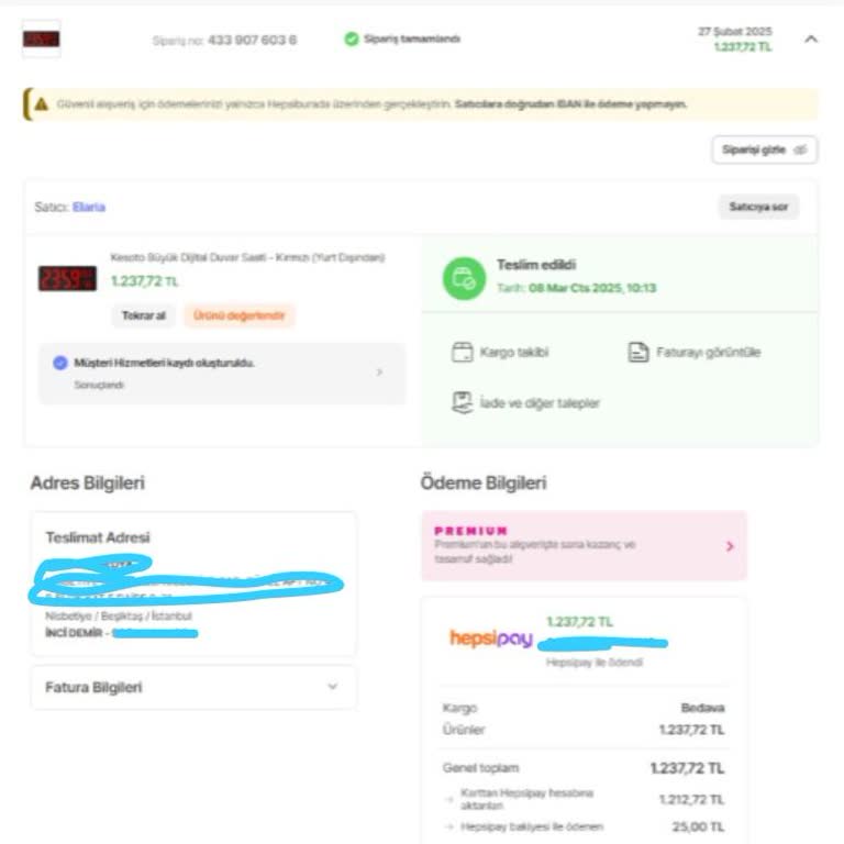 Yanlış Teslimat Ve İzinsiz Üyelik Sorunu