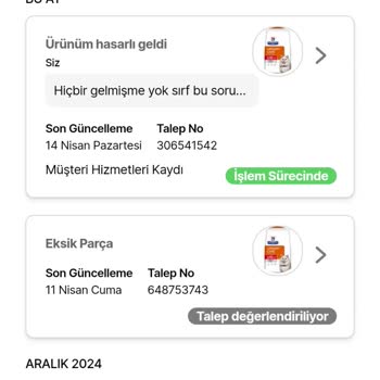 Kedi Maması Siparişinde Paketleme Sorunu Ve Yetersiz Müşteri Hizmeti