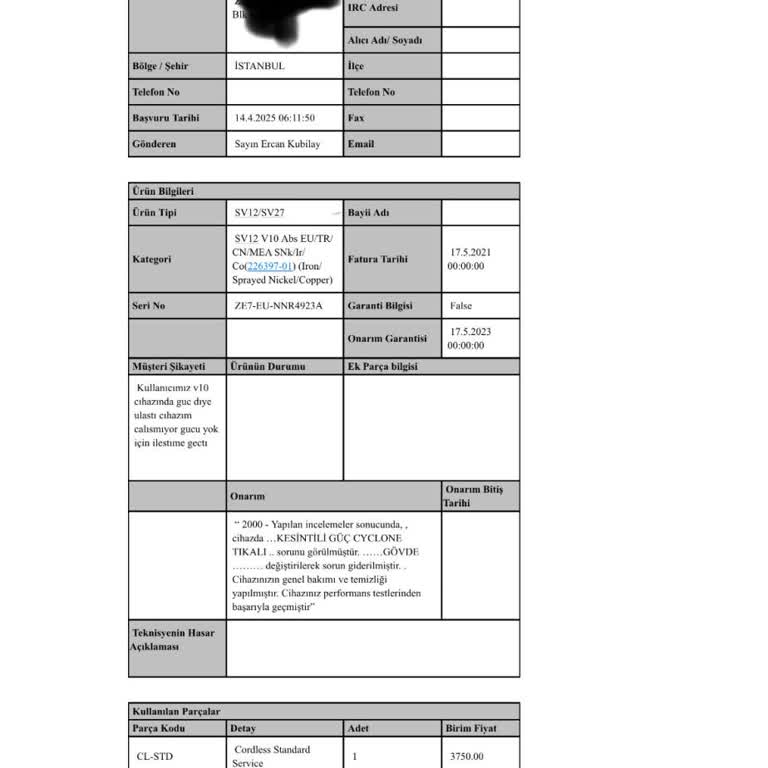 Dyson Süpürgede Yüksek Servis Ücreti Şoku